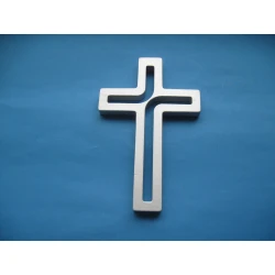 Krzyż drewniany srebrny 24,5 cm JB 1SR